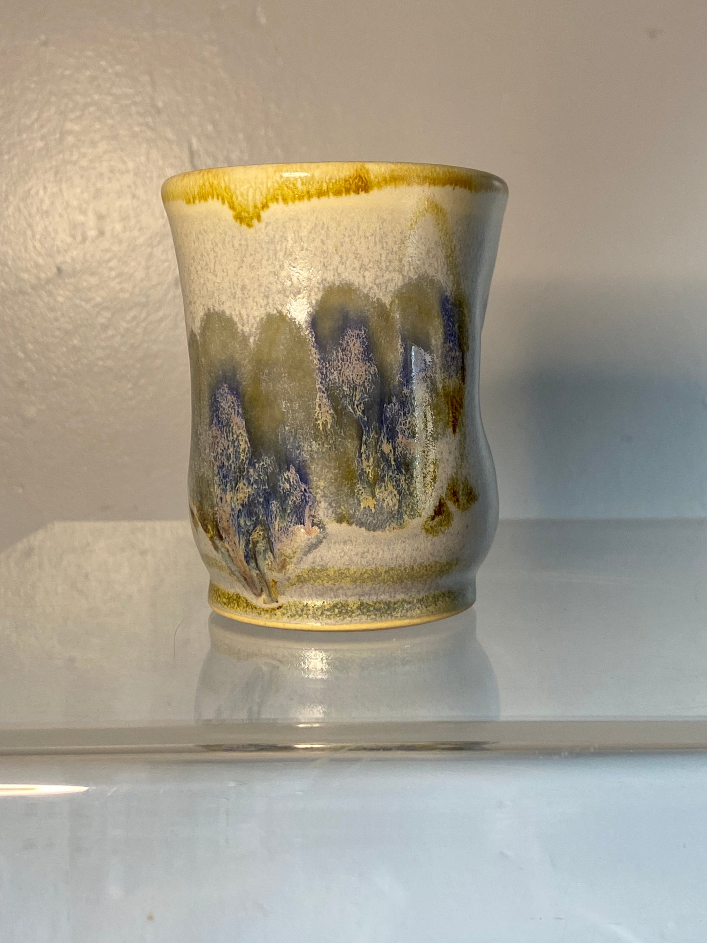 Handmade pottery wine cup