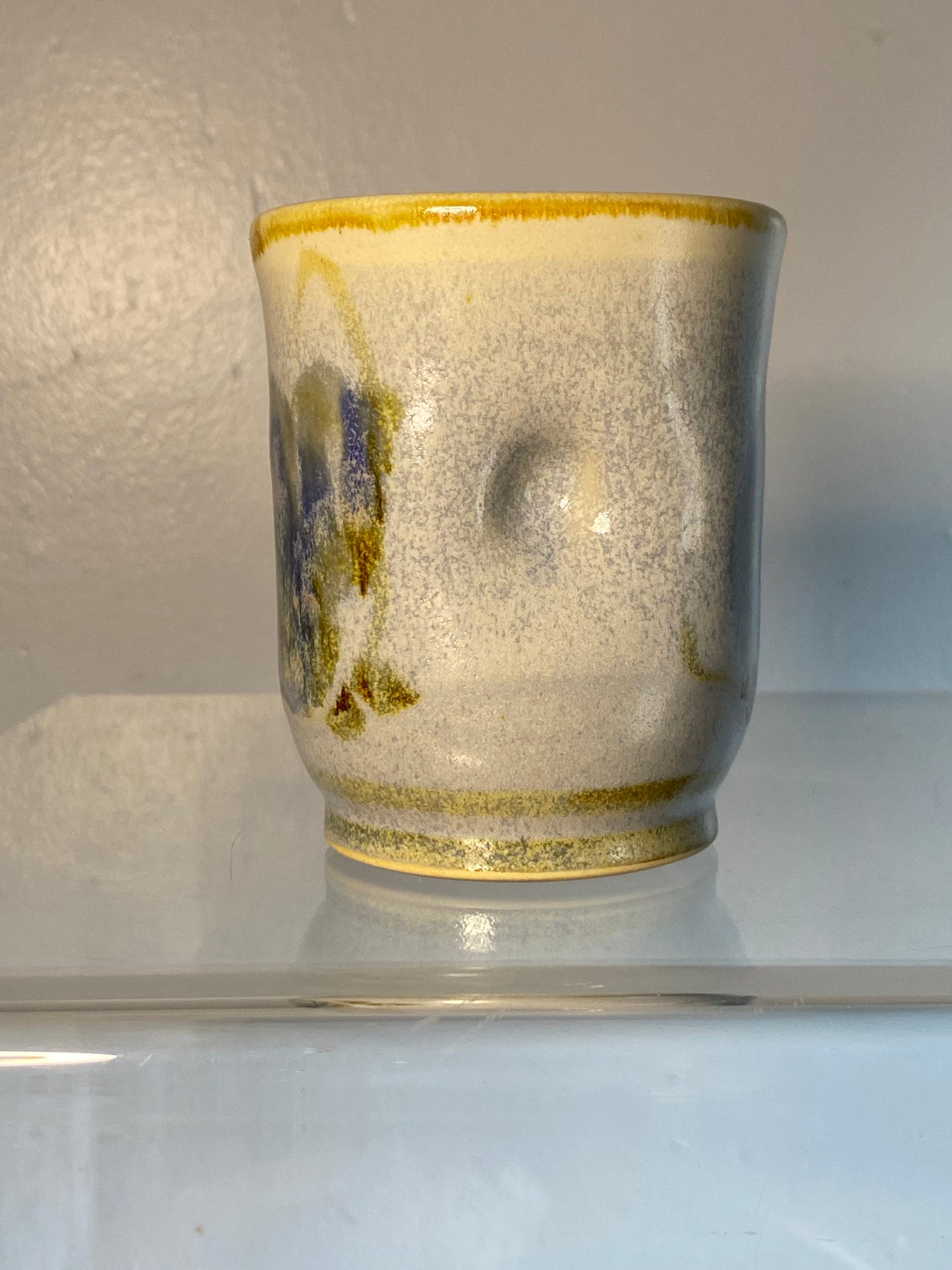 Handmade pottery wine cup