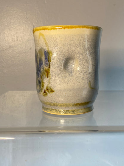 Handmade pottery wine cup