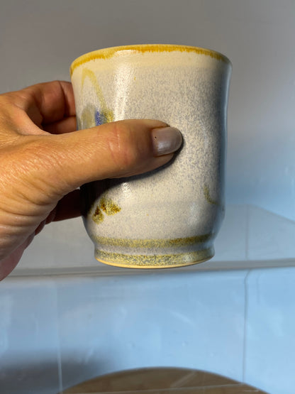 Handmade pottery wine cup