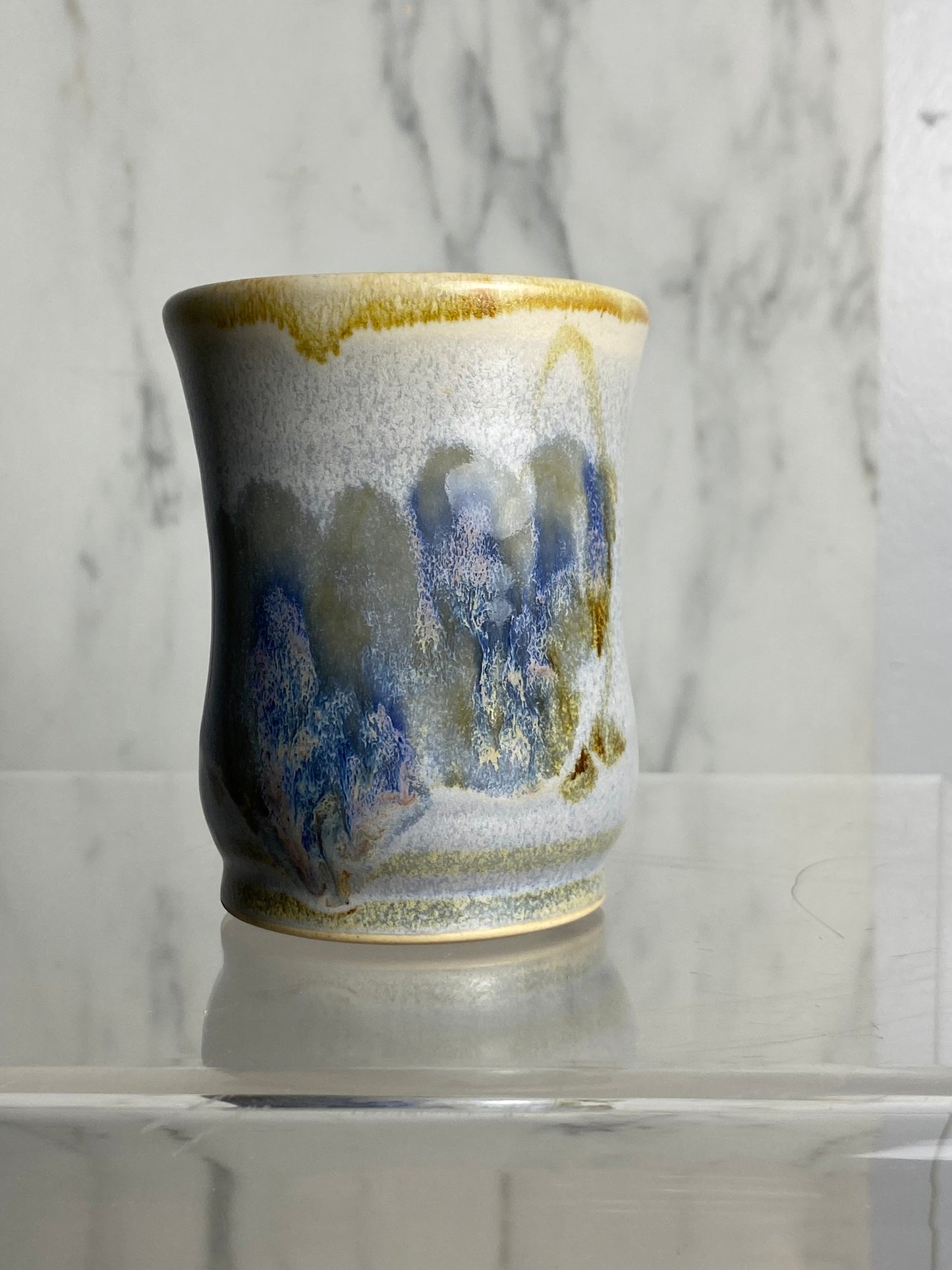 Handmade pottery wine cup