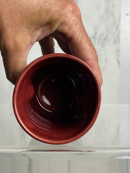 Handmade pottery wine cup