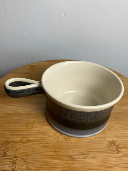 Pottery onion soup bowl