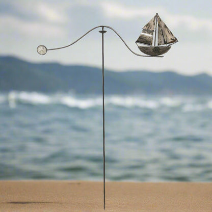 Sailboat garden stake