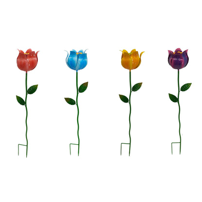 metal tulip garden stake