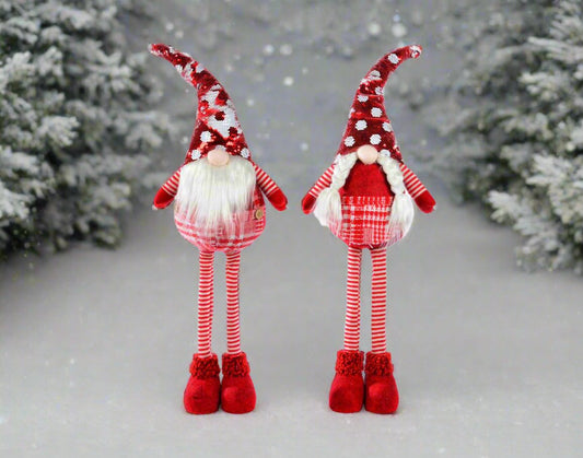 Red and White Mr & Mrs. Gnome Clause Set