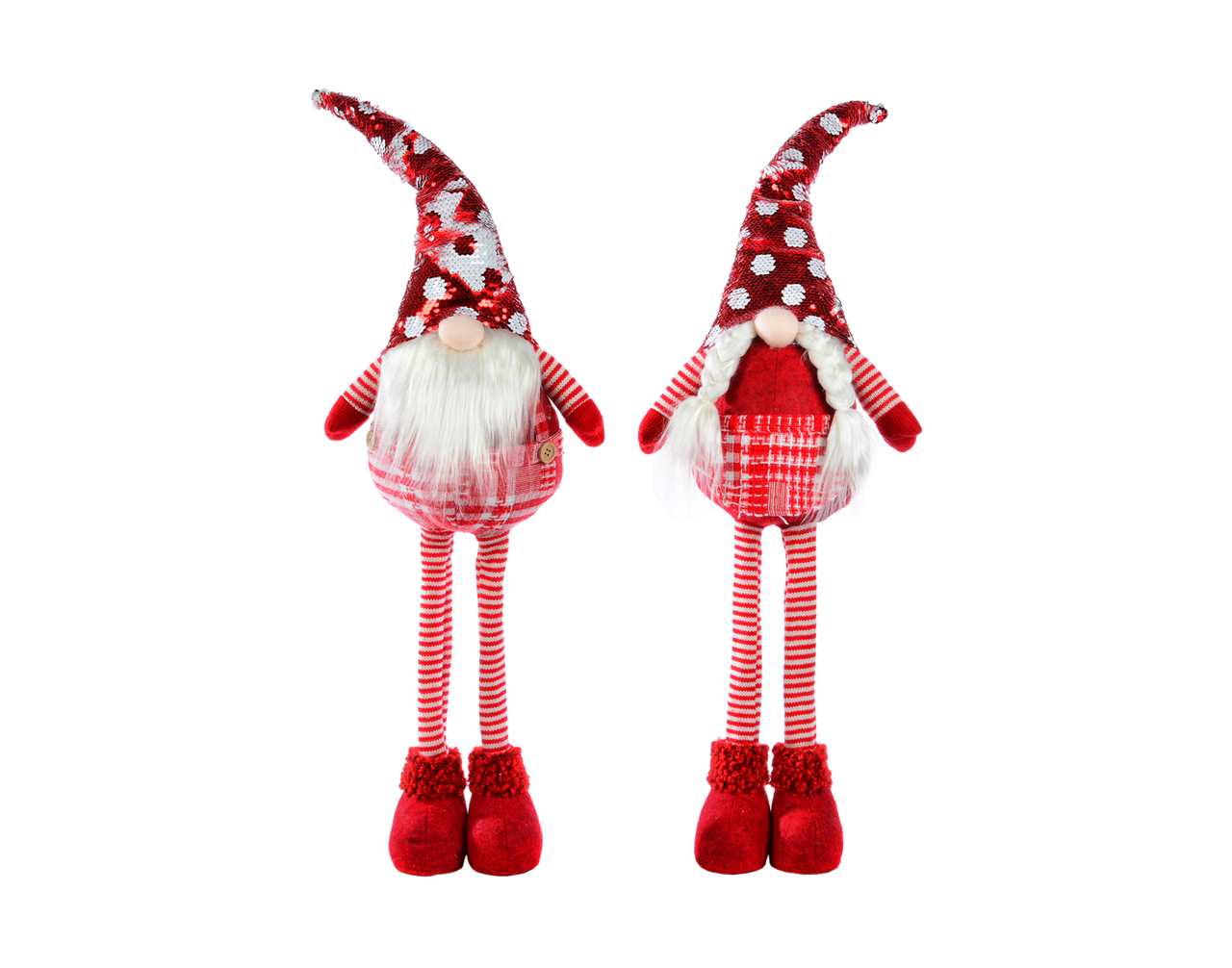 Red and White Mr & Mrs. Gnome Clause Set