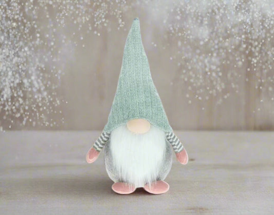 Blue Pink Plush Standing Gnome