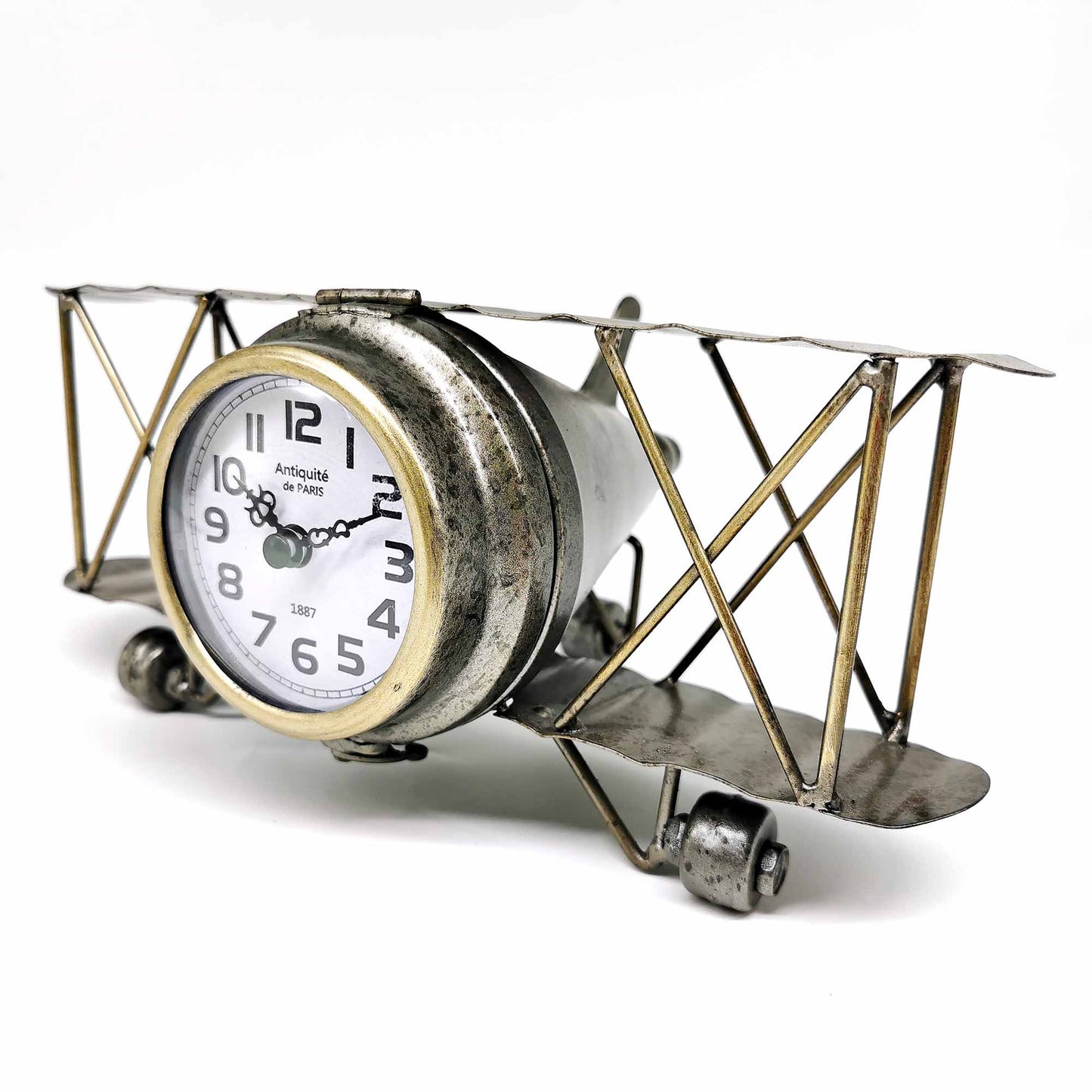 Metal Airplane Table Clock