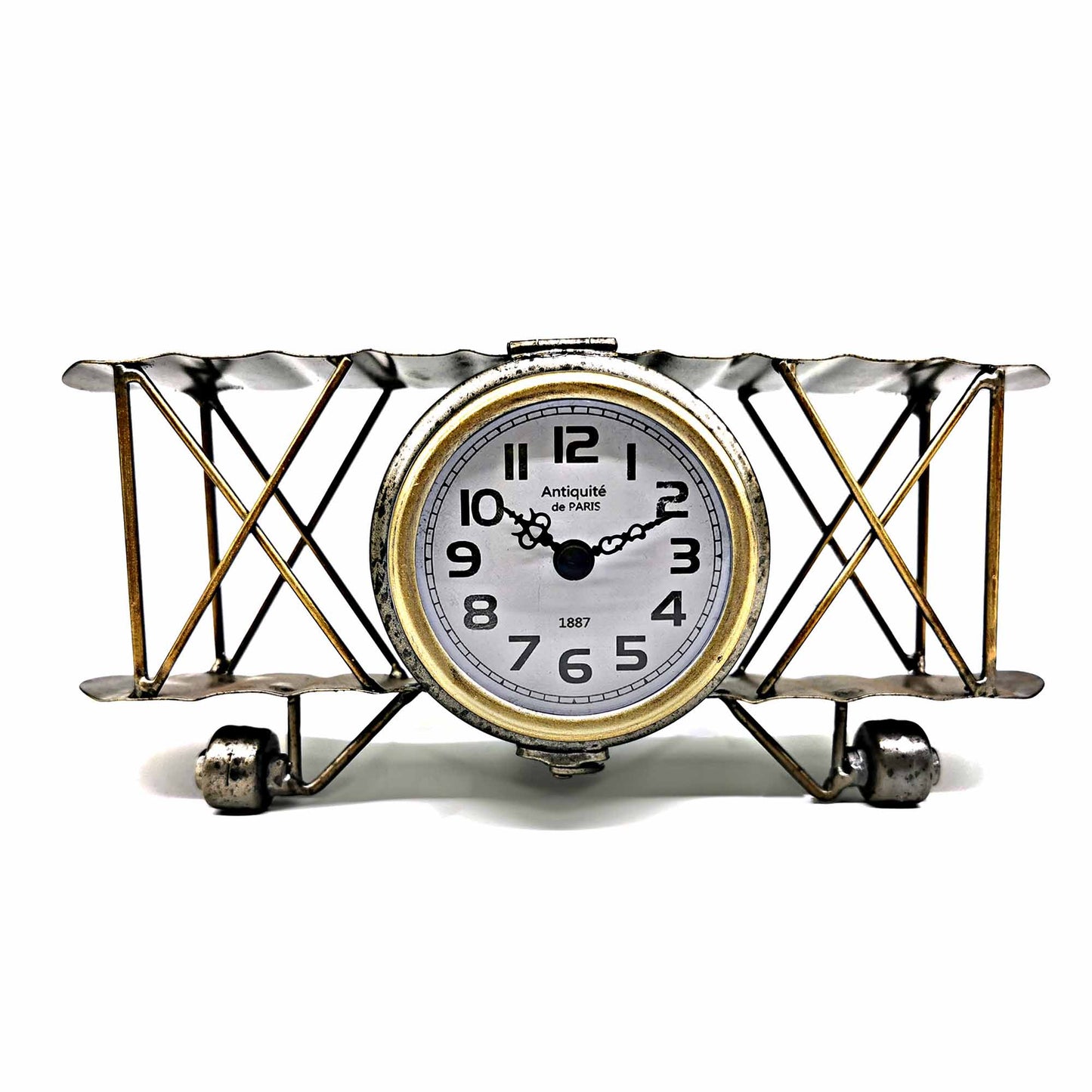 Metal Airplane Table Clock