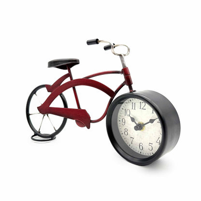 Little Red Bicycle Table Clock