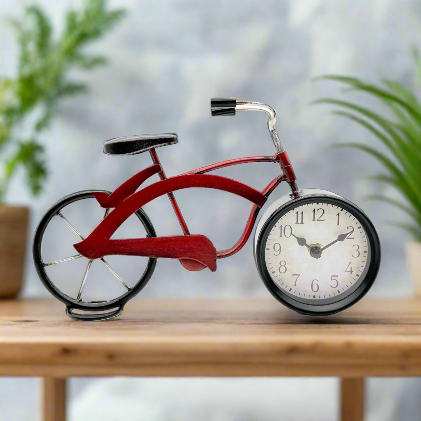 Little Red Bicycle Table Clock