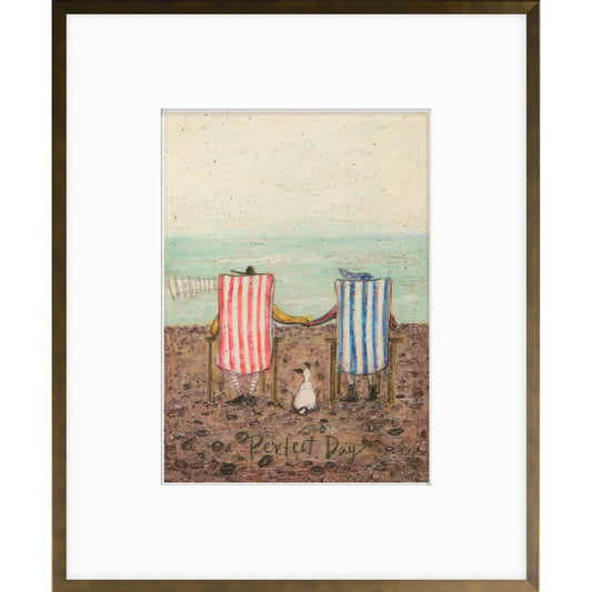 “A Perfect Day framed print by Sam Toft, whimsical wall art 14 x 12”