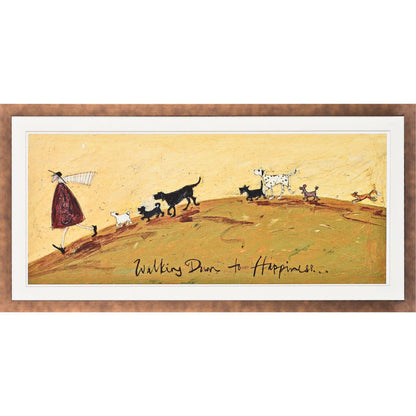 Walking Down to Happiness – Framed Print by Sam Toft