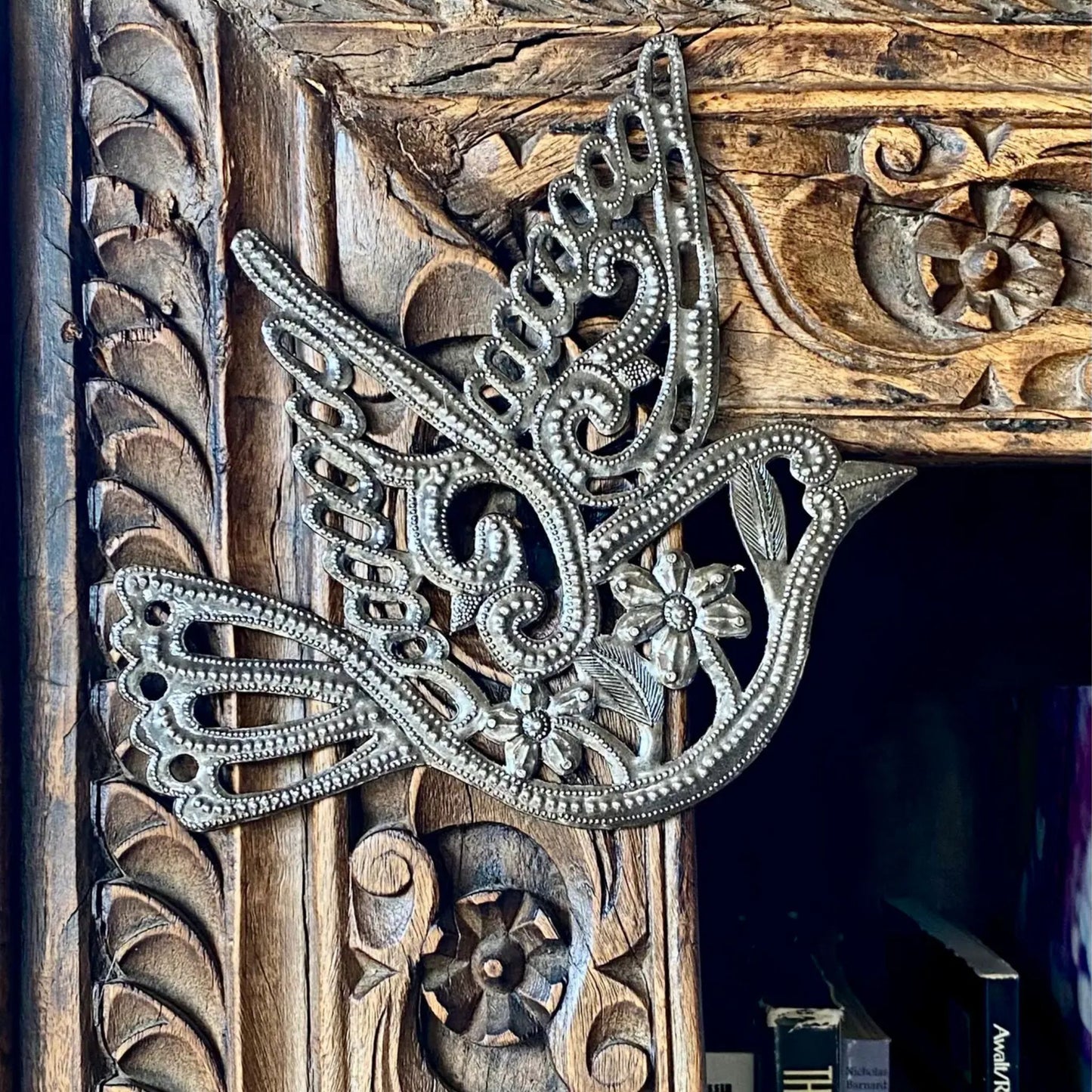 Haitian metal dove wall decor