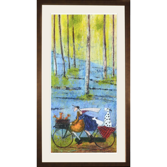 Spring framed print by Sam Toft, whimsical wall art 20 x 39