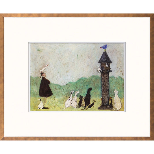 An Audience with Sweetheart framed print by Sam Toft, whimsical wall art 20 x 16.5