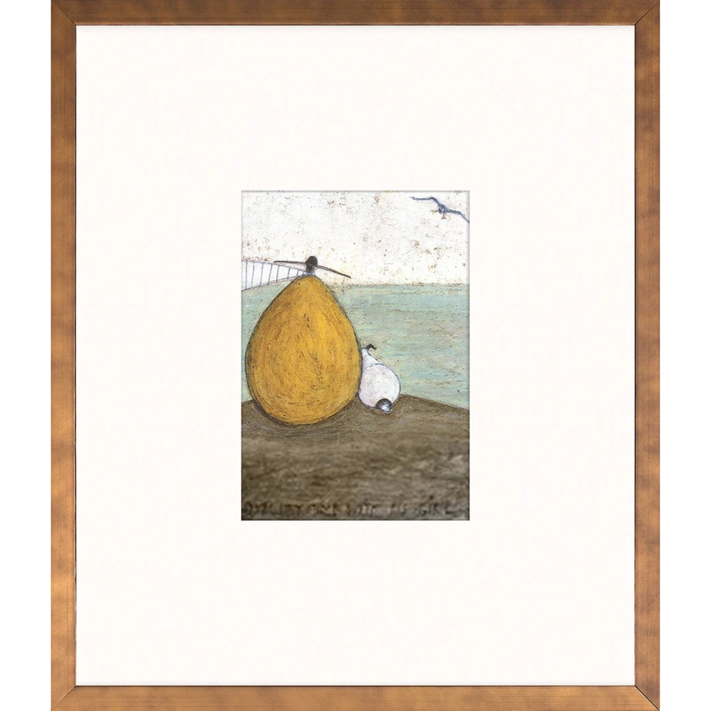 Quality Time With His Girl framed print by Sam Toft, whimsical wall art 12 x 14