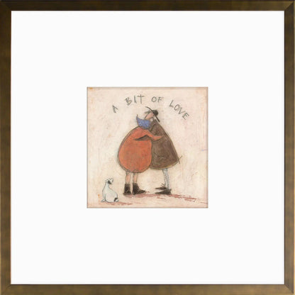 A Bit of Love framed print by Sam Toft, whimsical wall art 14 x 14