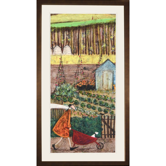“Summer framed print by Sam Toft, whimsical wall art 20 x 39”