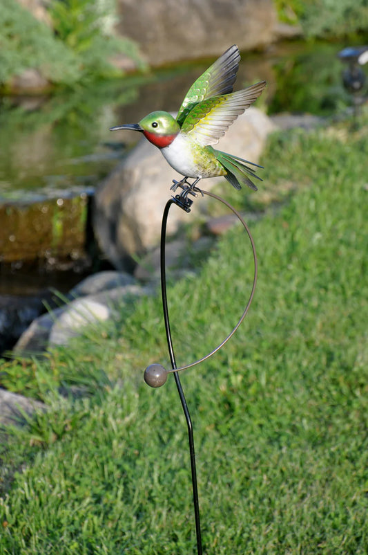 Hummingbird Balancer Garden Stake