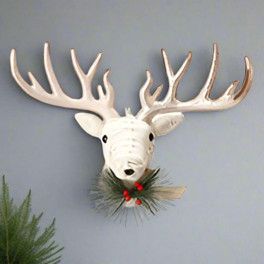 Chic Weaved Rope Reindeer Head – 42 x 26cm!