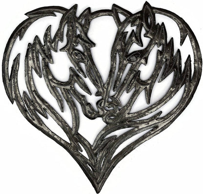 Horse Heart, Western Metal Wall Decor, Recycled