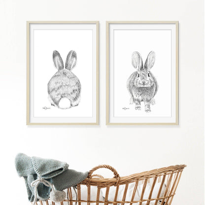 Duo Adorable Rabbits Print