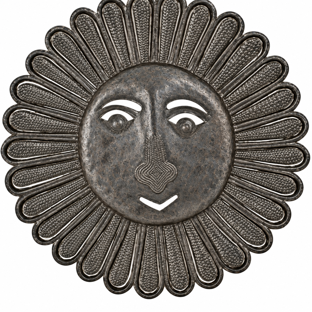 Enhanced floral sun face photo