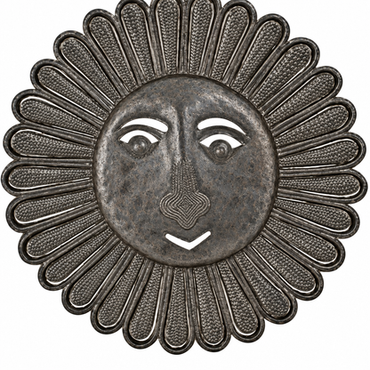 Enhanced floral sun face photo