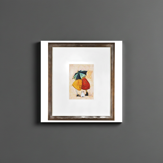 Secret Smooches – Framed Print by Sam Toft (14" × 12")