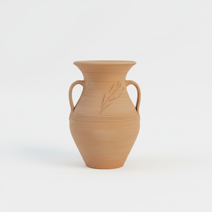 Europe Cretan Terracotta Pot – White Background