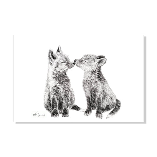 Adorable Baby Foxes Print