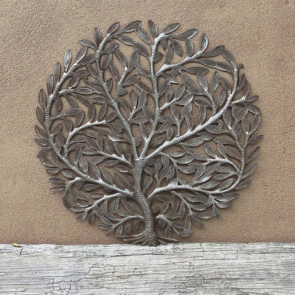 23" Haitian Metal Tree of Life, Fair Trade Wall Decor