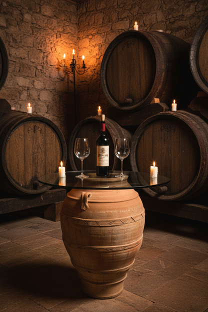 Festos Jar as Wine Cellar Table