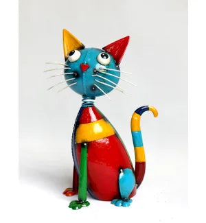Colourful Metal Garden Cat