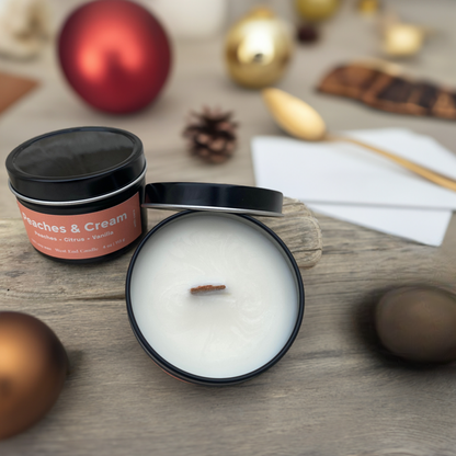 Peaches & Cream Soy Candle 4oz