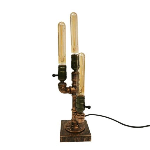 Steampunk Cactus Shape Pipe Lamp