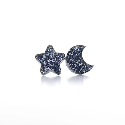 Star and Moon Earrings