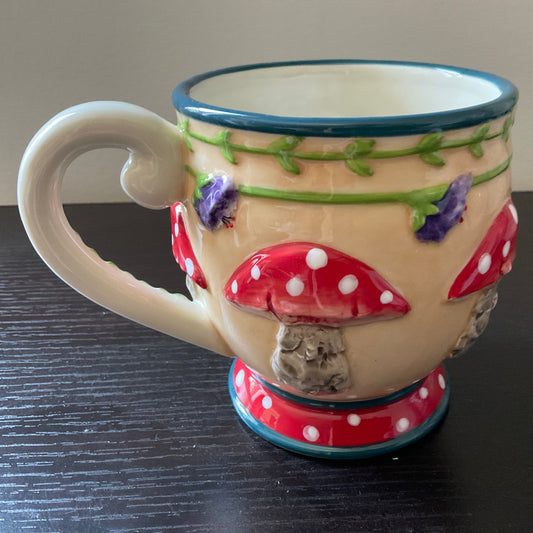 Mushroom Mug Blue Sky Designs - Vine Handle