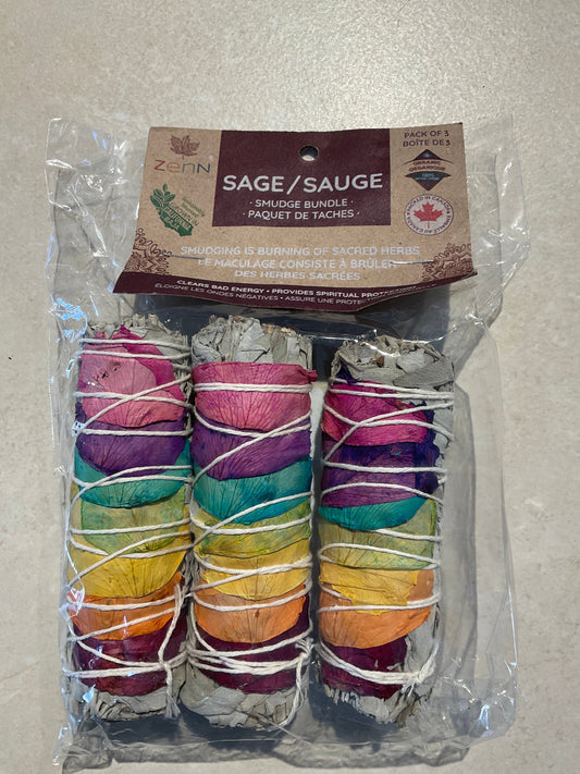 Sage and rose petals smudge kit