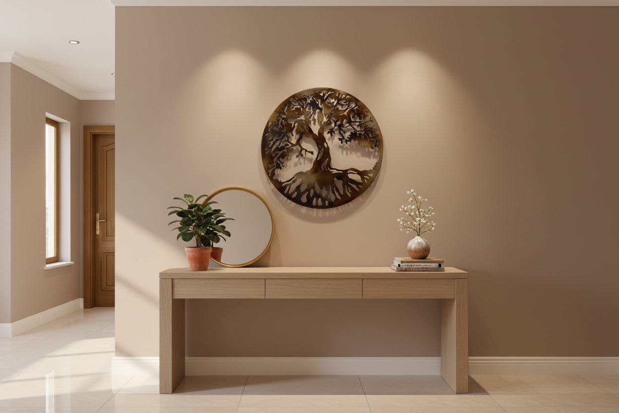 Metal tree of life wall decor
