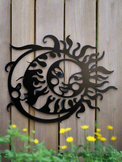 Sun and Moon Metal Wall Decor