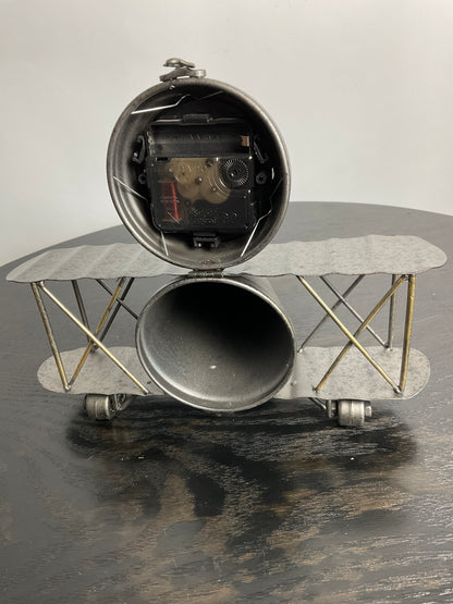 Metal Airplane Table Clock