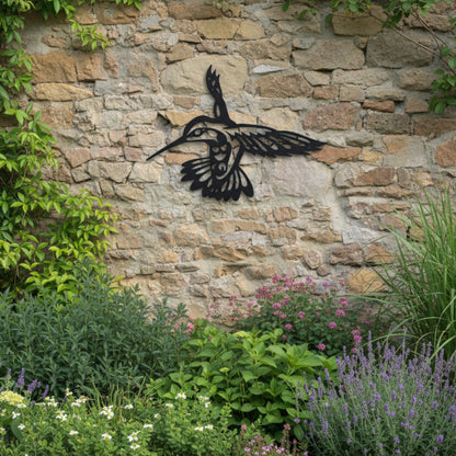 Metal powder coated hummingbird