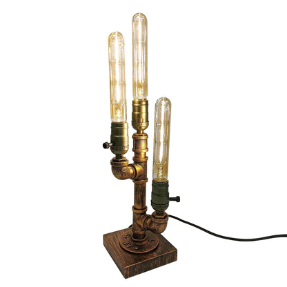 Steampunk Cactus Shape Pipe Lamp