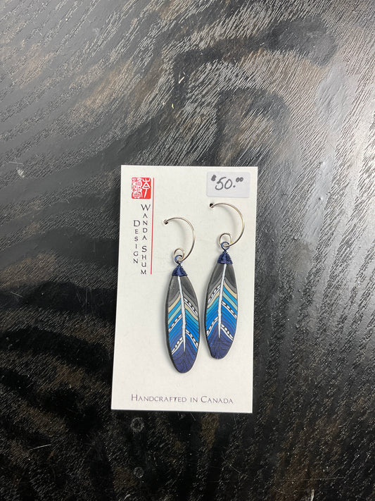 feather earrings made in Canada