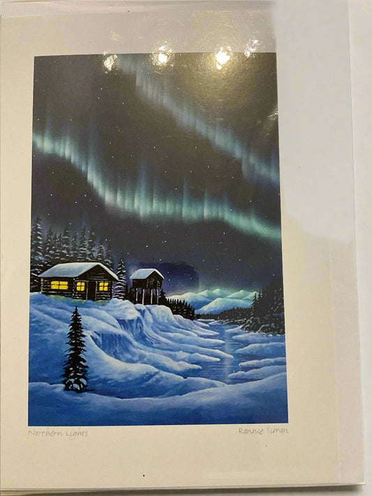 Northern Lights Art Card - Artist Ronnie Simon