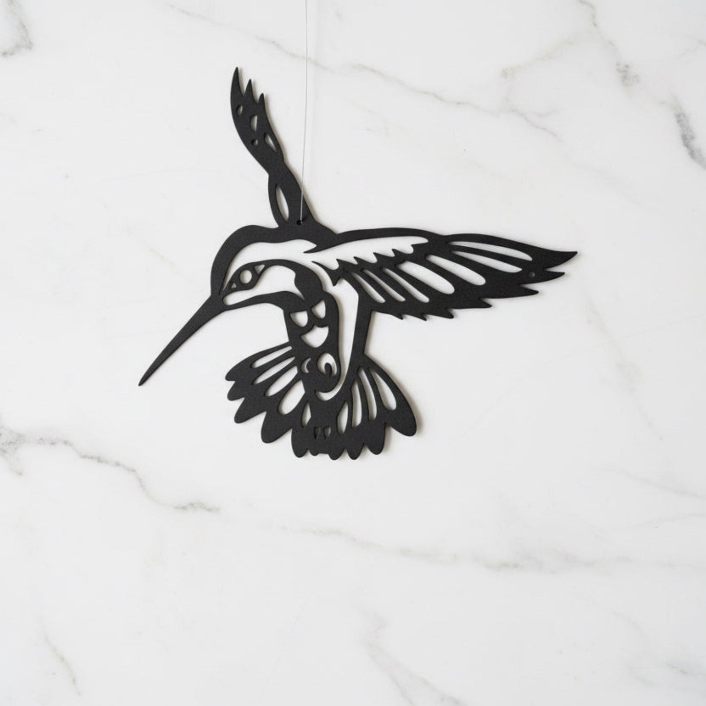 Metal powder coated hummingbird