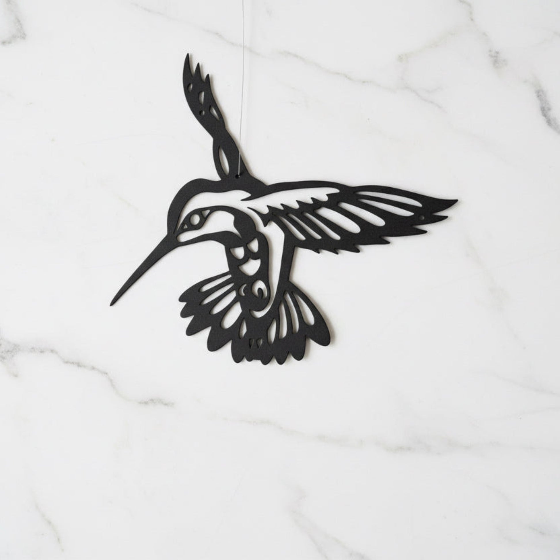Metal powder coated hummingbird